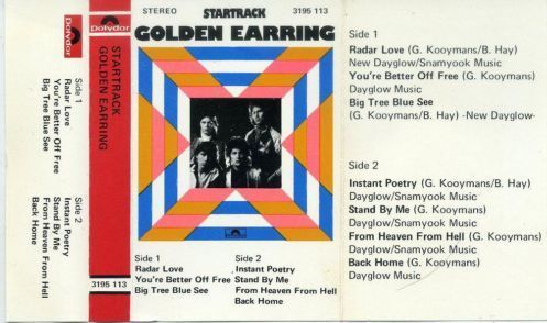Golden Earring Startrack Cassette inlay front 1974 NL